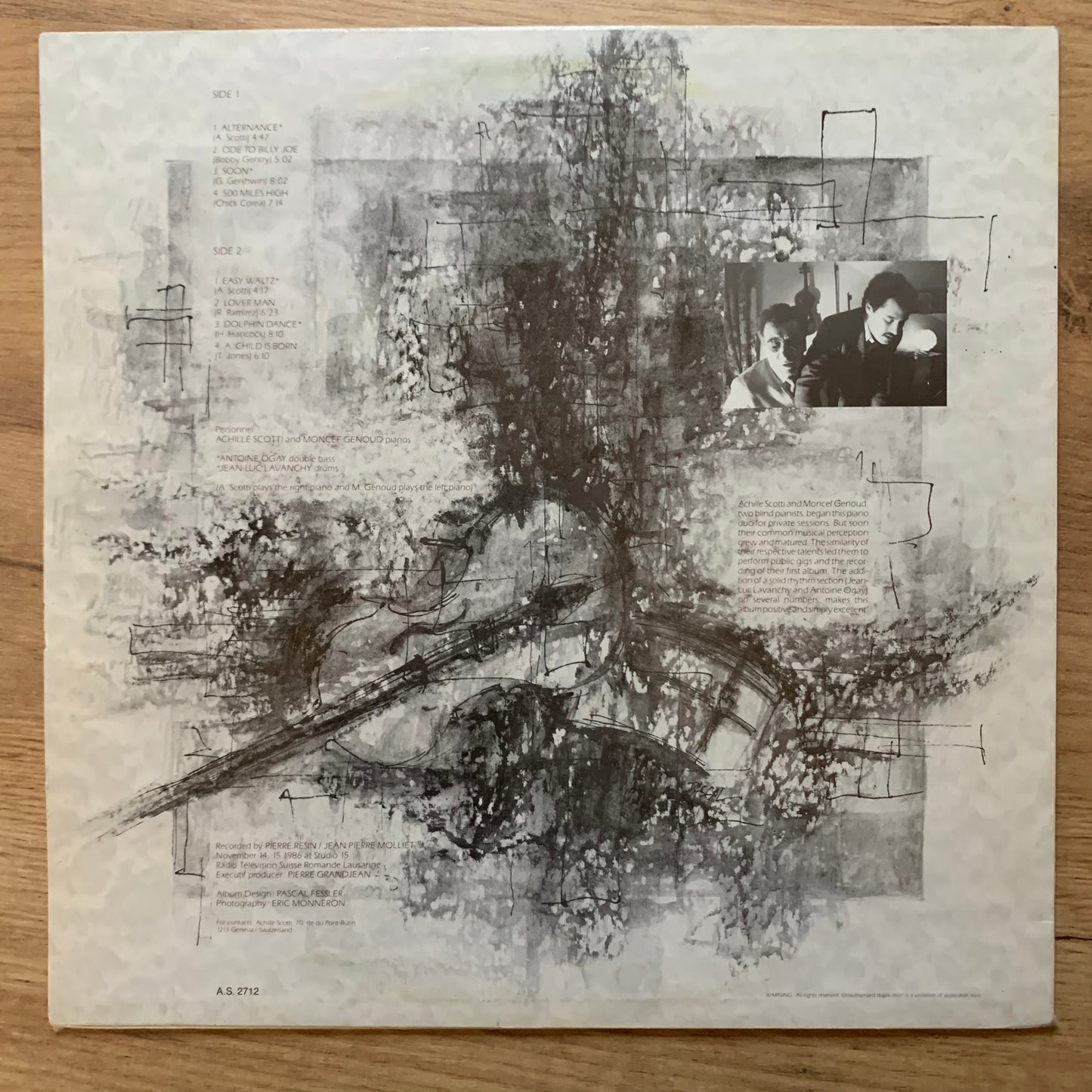 ACHILLE SCOTTI ET MONCEF GENOUD - ALTERNANCE...OG SUI 1987...EX/VG+