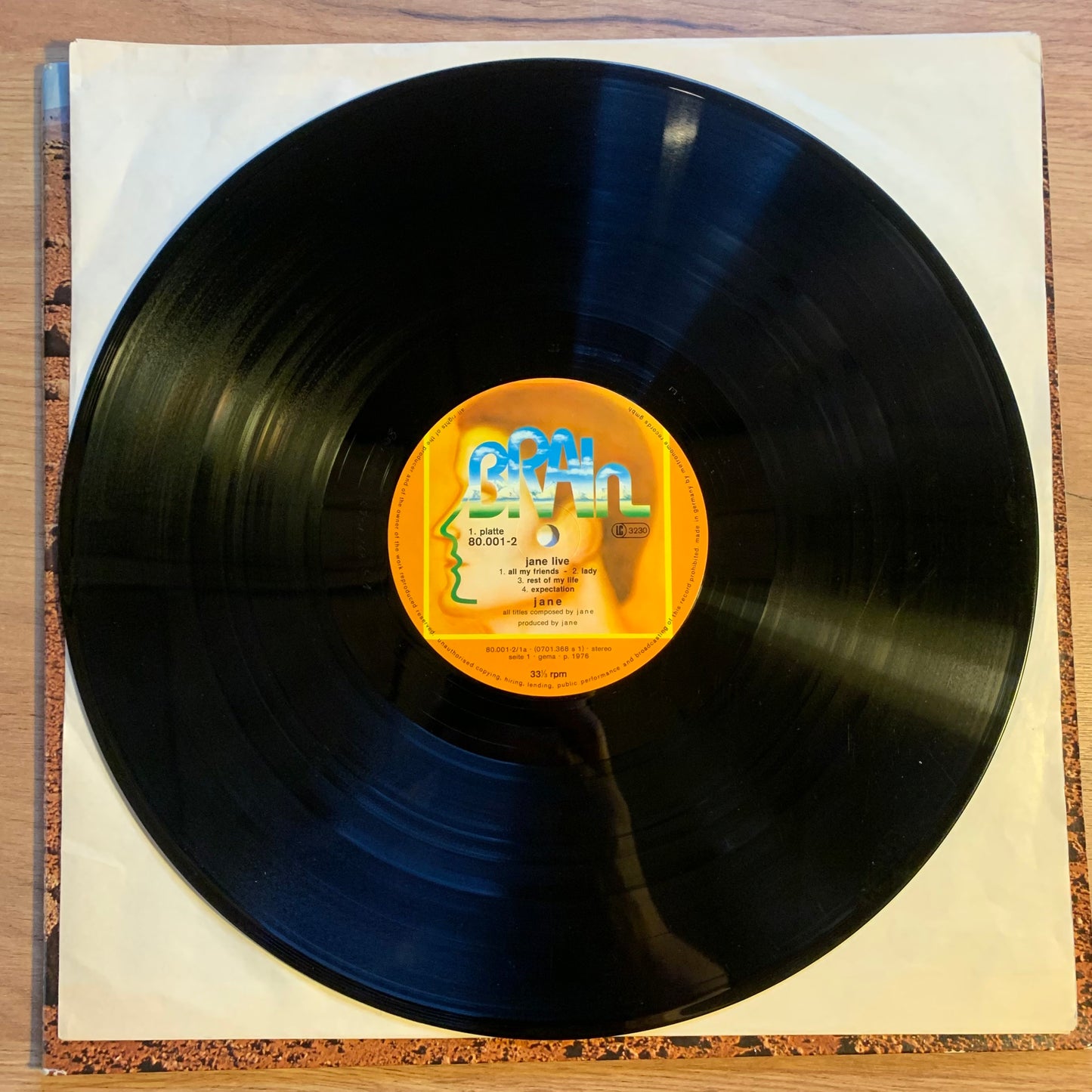 JANE - LIVE AT HOME...OG GER 1978...VG/VG+