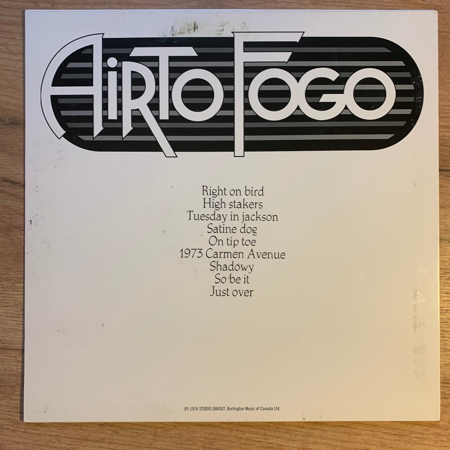 AIRTO FOGO - AIRTO FOGO...RE CAN 2001...VG+/EX