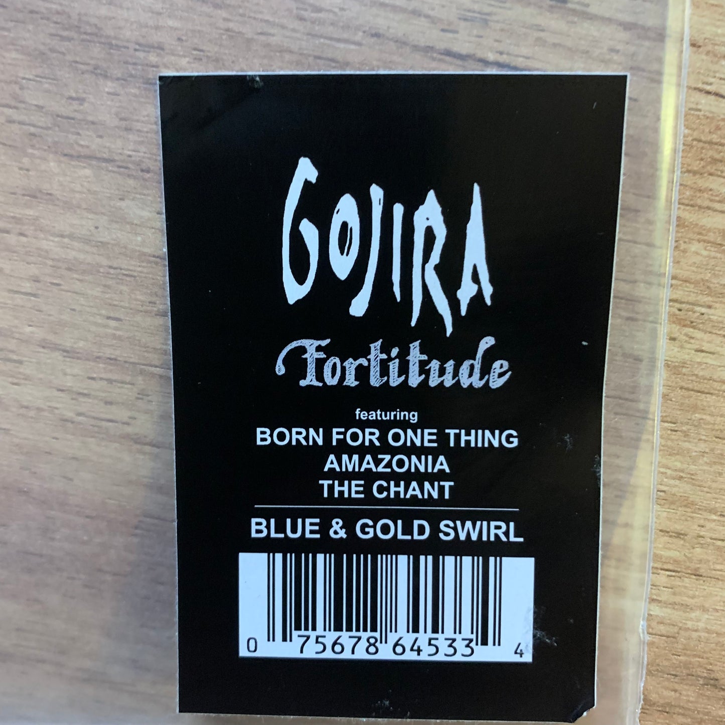 Sticker Blue and Gold Swirl - Gojira Fortitude