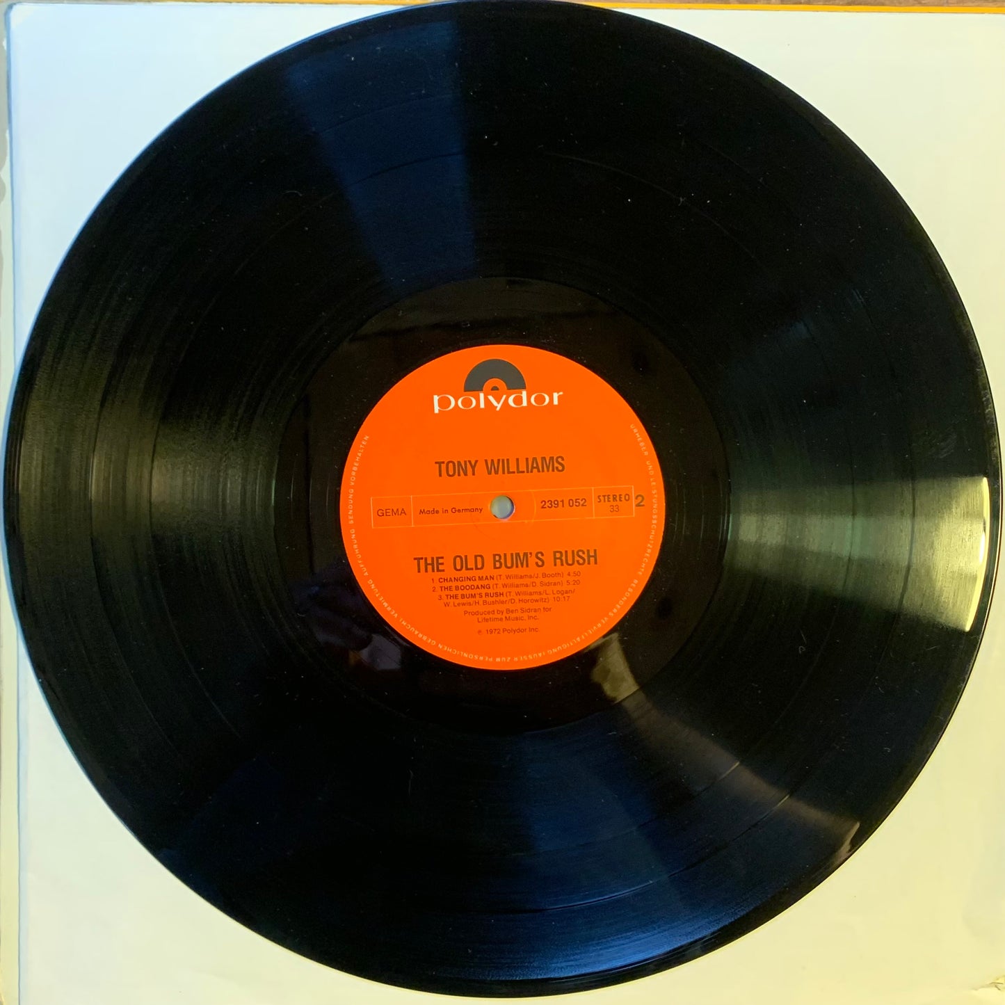 THE TONY WILLIAMS LIFETIME - THE OLD BUM'S RUSH...OG GER 1972...VG++/EX