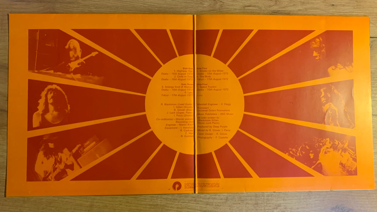 Deep Purple Made in Japan, intérieur de la pochette ouvrante