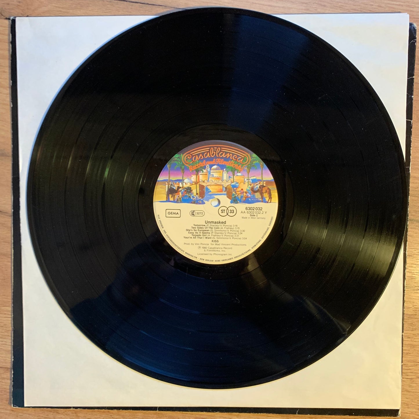 KISS - UNMASKED...OG GER 1980...VG+/VG
