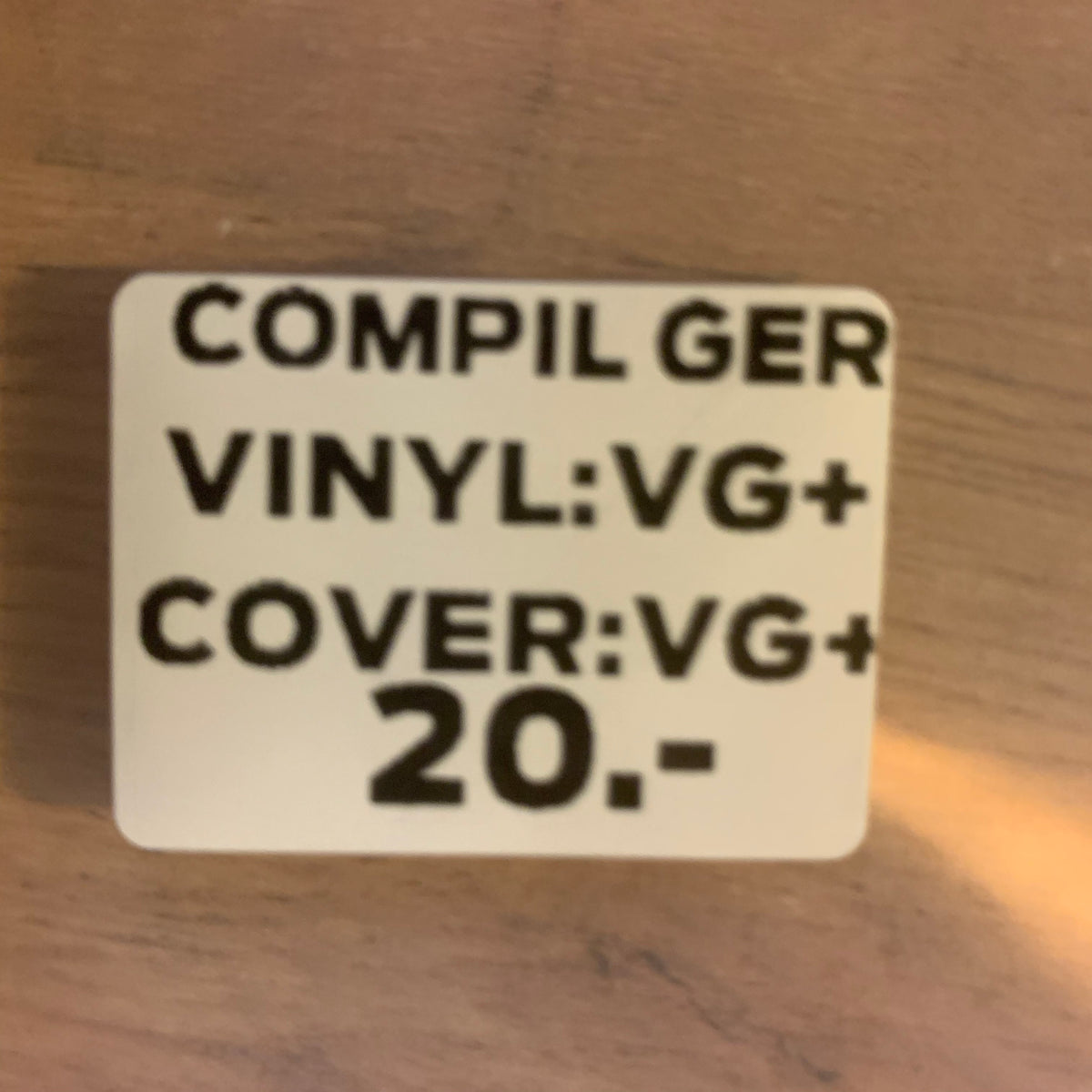 Étiquette état : compilation GER, disque VG+, pochette VG+, 20 CHF